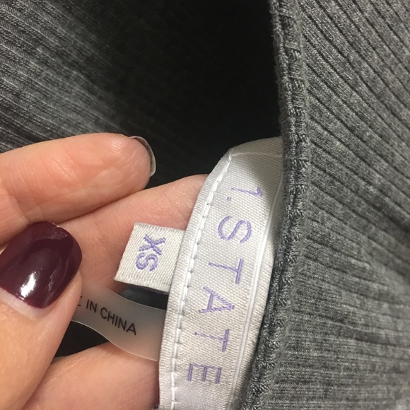 1.State Ribbed Bodysuit with Ruffle - Picture 1 of 5